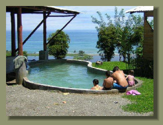 The swimming Pool of the Eco Lodge that is preesent in this Oceanview Property in the Osa Peninsula